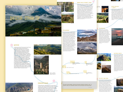 Longread "Guide to Dagestan" design graphic design illustration typography ui vector