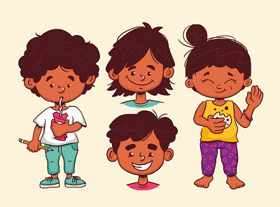 Toddlers art characterdesign characters children design illustration kids toddlers vector wacom