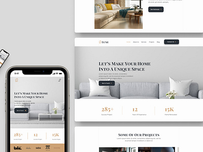 LUXE - Interior Design Website app design designagency illustration inspiration ui ux