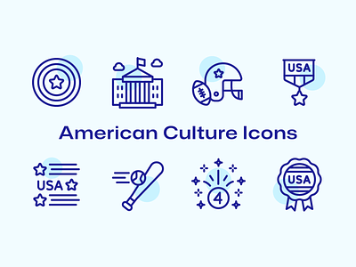 American Culture Icons america american baseball burger capitol hill eagle fireworks hamburger icon icon pack liberty stars stripes united states usa vector whitehouse