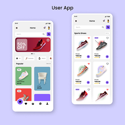 Shoes Online Shop/E-commerce UI/UX Mobile Design e commerce graphic design minimalist mobile mobile design online shop shoes ui uiux mobile design ux