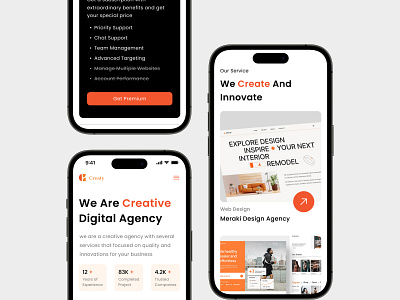 Creaty - Digital Agency Responsive agency android creative design digital agency illustration interface ios mobile responsive ui ux web website