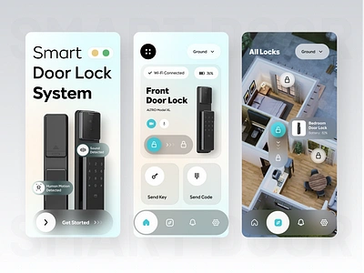 Altro Smart - Smart Door Lock Mobile App app design app ui automation control design door door lock home iot keys mobile app remote smart smart door smart door app smart home smart security smart system ui design web3