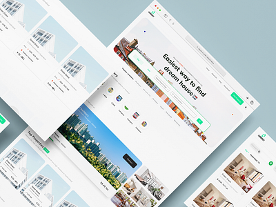 Landwey design homepage landing page real estate ui