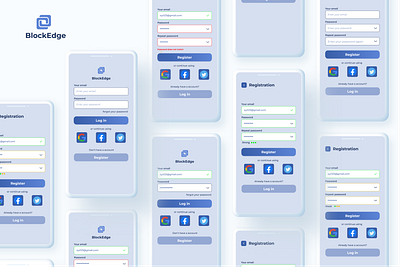 Login/ registration UI app application crypto login mobile registration tech uii ux