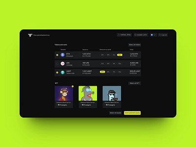 Thecryptoshepherd.xyz - Dashboard design ui