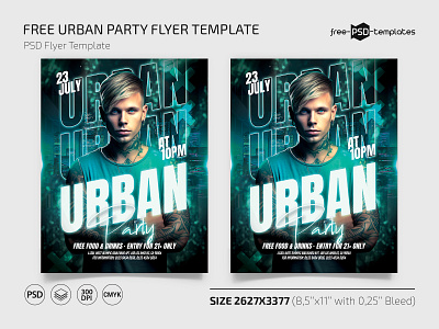 Free Urban Party Flyer event events flyer flyers free freebie men party partyflyer photoshop print printed psd template templates urban