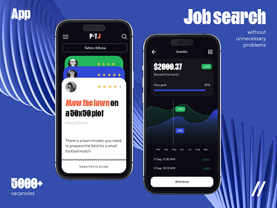 Part-Time Job Mobile IOS App android animation app app design app interaction dashboard design ios job location mobile mobile app motion online search statistics transaction ui ux