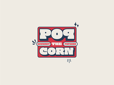 Pop the Corn brand concept branding logo typography