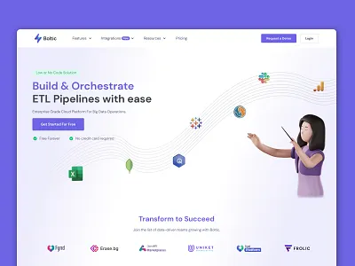 Boltic Landing Page 3d app data design design system digital product illustration saas ui ux website
