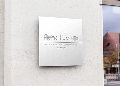 Alpharose Sign mockups graphic design