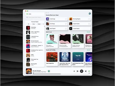 Spotify Home Dashboard design figma graphic design songs spotify typography ui ux