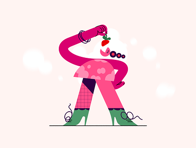 Strawberry character character design design fireartstudio illustraion illustration strawberry