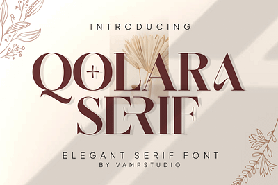 Qolara Elegant Typeface branding design font font awesome font design font family font serif fonts graphic design serif typeface