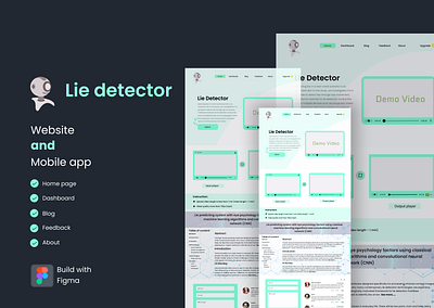 Lie Detector (Website & Mobile App) app case study co color design figma graphic design illustration mobile project python research scientific software technology thesis ui ui ux ux web