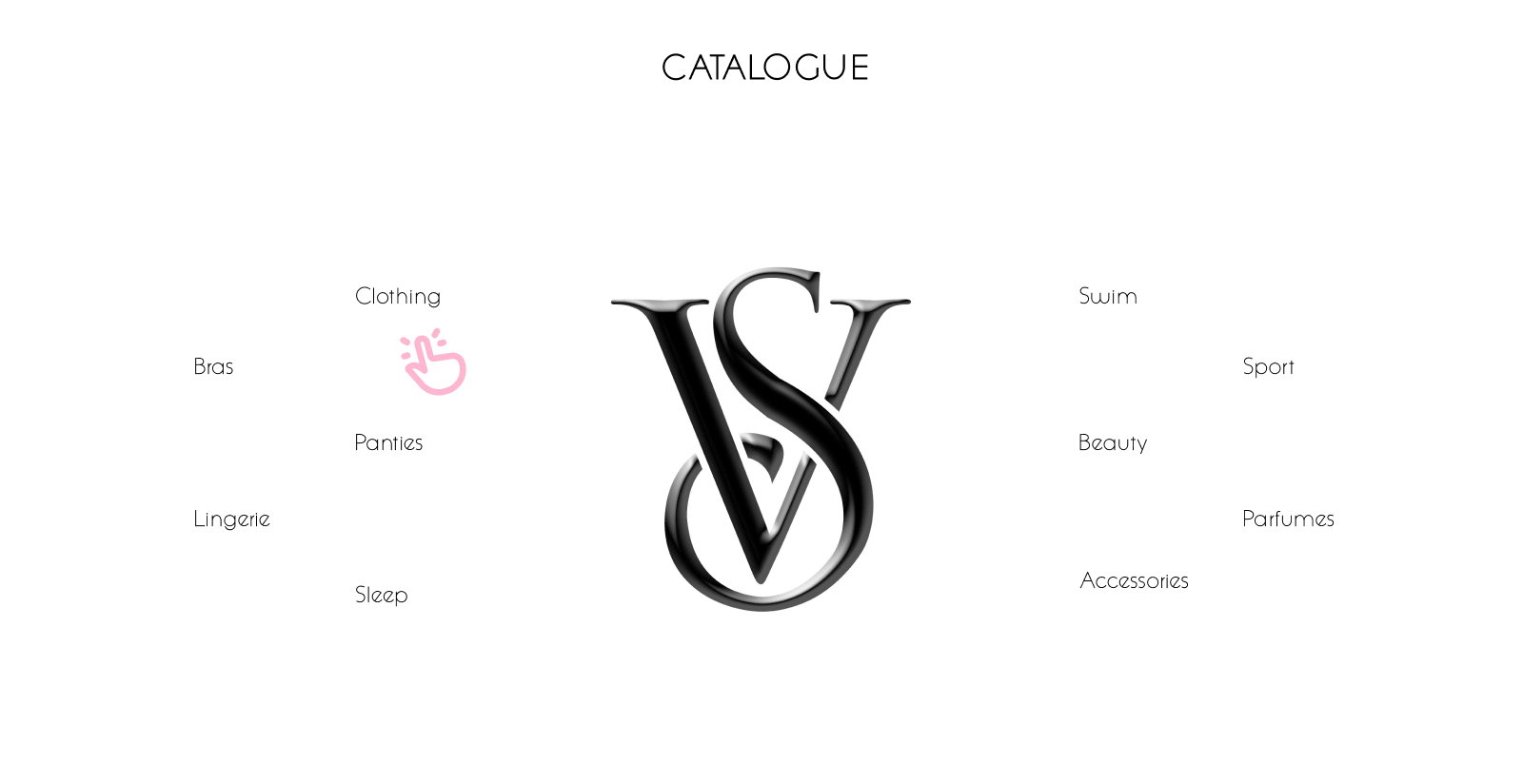 The catalogue concept for Victoria's Secret online store animation branding design ui