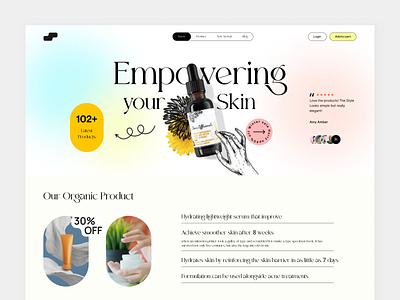 Skincare-Beauty Landing Page / Web UI landing page minimal product landing skin care trendy ui