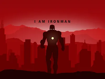 IRONMAN Vector shadow art design figma graphic design ironman typography vector vector art