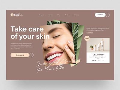 🫧 Website for skincare products | Hyperactive beauty beauty product branding cosmetics cosmetology design e commerce hyperactive landing page makeup online store product design skin skincare spa typography ui ux web design