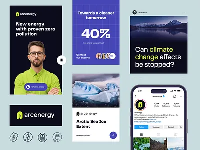 Arceenergy Logo & Visuals brand identity branding halo lab identity logo logotype packaging