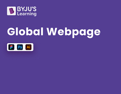 BYJU'S Learning Global Webpage art direction branding edtech education figma global logo photoshop ui ux webdesign website