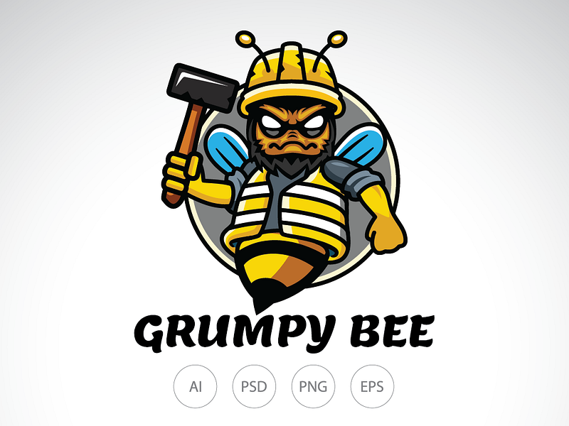 Construction Bee Logo designs, themes, templates and downloadable graphic elements on Dribbble