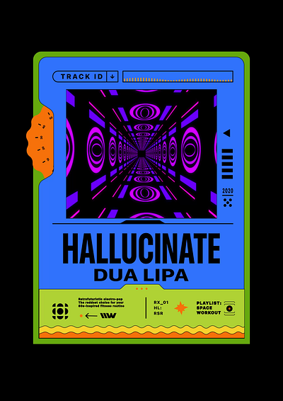 Hallucinate– Dua Lipa animation dailyui design designinspiration graphic design illustration inspiration logo motion graphics poster productdesign song ui user interface ux