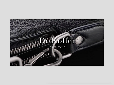 Dr.Koffer / Main bags case design font gloves grotesk leather scarf suitcases ui video wallet web