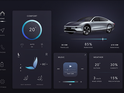 TESLA - Android auto Display Screen animation app branding design evgheniiconev graphic design illustration lizzardlab ui