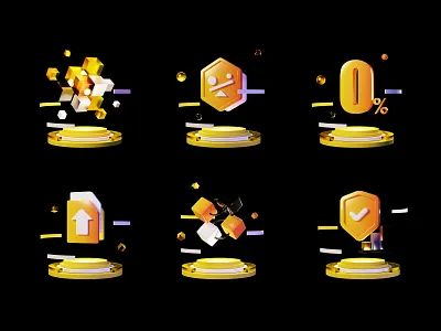 3D icon 3d blender cube empowering glass icon leverage multichain safe up zero