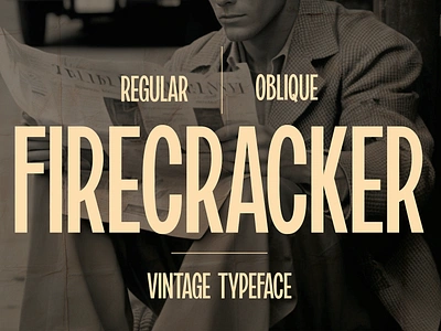 Firecracker - Vintage Typeface 1950s 1960s automobile branding cocktail design font graphic design hipster illustration logo motel movie newspaper retro typeface vintage