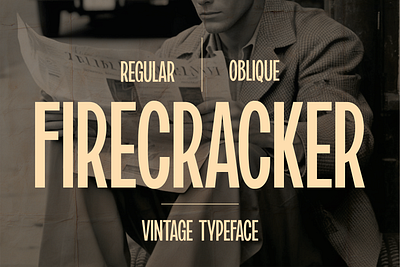 Firecracker - Vintage Typeface 1950s 1960s automobile branding cocktail design font graphic design hipster illustration logo motel movie newspaper retro typeface vintage