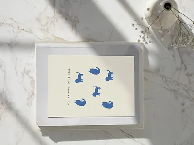 Cats & Dogs Illustration Art Print 🐱🐶 art art print art prints creative illustration design digital art digital illustration drawing home decor home idea home inspiration illustration illustrator print store printmaking wall art