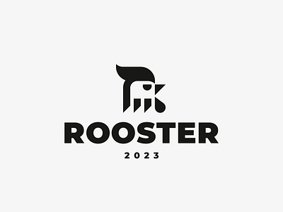 Rooster bird chicken concept logo rooster