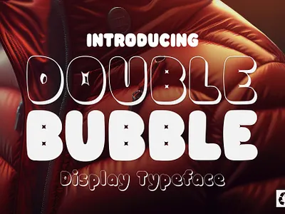 Double Bubble 3D Typeface 3d animation branding bubble clouds cover design display fluffy font graffiti graphic design illustration logo old school outline poster retro typeface y2k