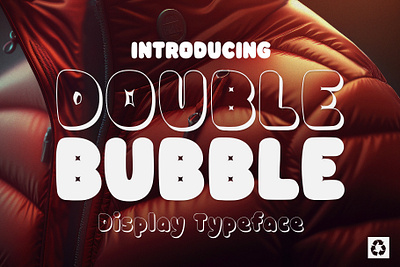 Double Bubble 3D Typeface 3d animation branding bubble clouds cover design display fluffy font graffiti graphic design illustration logo old school outline poster retro typeface y2k