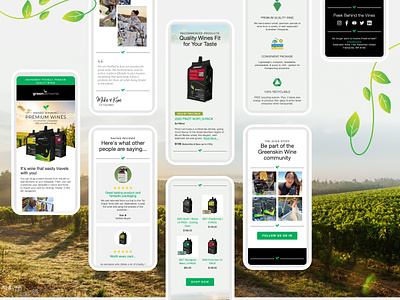 Greenskin Wines Master Template - Mobile automated email series design email campaign email design email marketing email template email templates