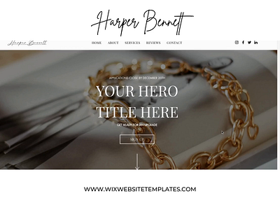 Wix Website Template | Business | Sales Page - Harper Bennett business website sales page ui ux web design website wix wix design wix template wix theme wix website wix website template