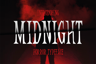 Midnight - Horror Display branding creepy design display fantasy font graphic design halloween horror illustration logo midnight movie noir poster scary spooky typeface vampire
