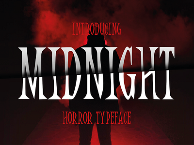 Midnight - Horror Display branding creepy design display fantasy font graphic design halloween horror illustration logo midnight movie noir poster scary spooky typeface vampire