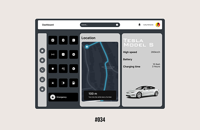 Daily UI Design #034 | Car Dashboard Interface car challenge daily dashboard design dribbble inpiration interface product ui uiux