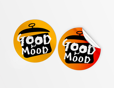 Melting pot logo / sticker boiling pot branding design good mood graphic design logo pot stiker yellow logo