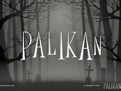 Palikan - Horror Display blackletter branding creepy design display font gothic graphic design halloween horror illustration logo movie scary spooky font typeface witch