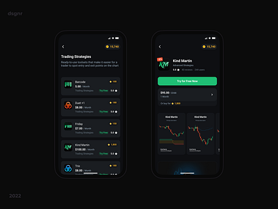 trading platform: market'22 application interface trading platform ui ux wealth