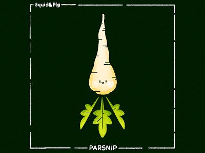 Parsnip - HARVEST ROOTS chibi cute design illustration kawaii stickers vector
