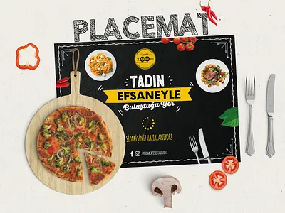 Restaurant Placemat & Wet Wipes | Print Design | Brand branding design graphic design typography