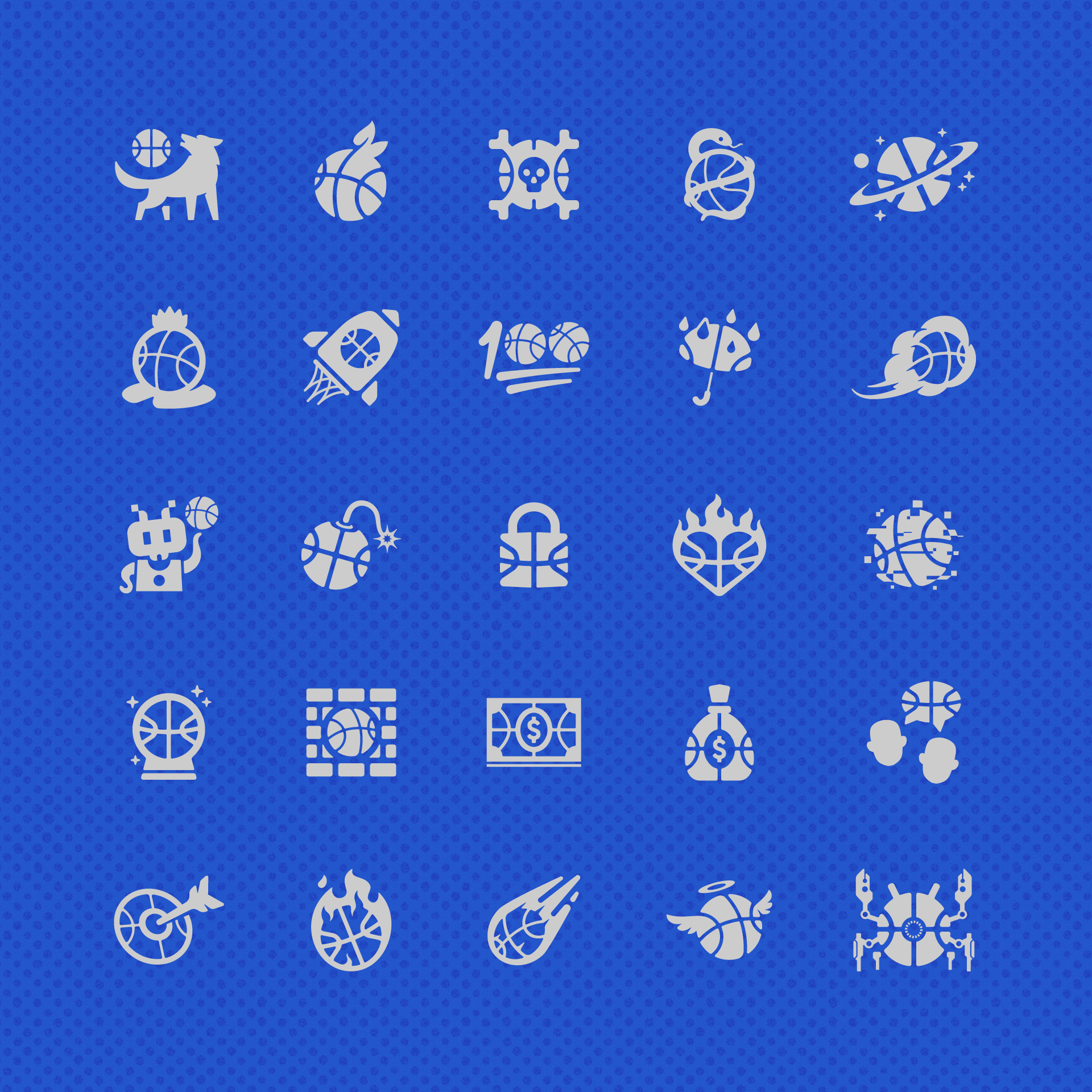 Creative Basketball Icon Pack basketball design game graphic design iconpack icons illustration minimal sports unconventional vector