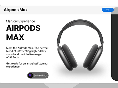 AirPods Max Apple UI app arialysdesign branding design graphic design inspiration ios typography ui user experience userexperience userinterface ux web web design webdesign
