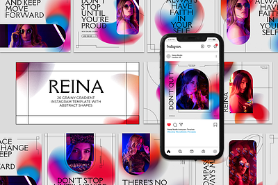 Reina Gradient Template brand branding design graphic design illustration instagram template presentation social media template visual identity