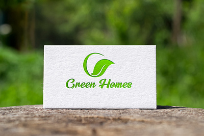 Green Homes Logo design graphic design ill illustrator logo typography vector